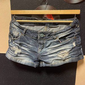 blue jean shorts